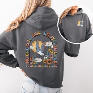 We Walk On Stolen Land Activism Hoodie Sweatshirt